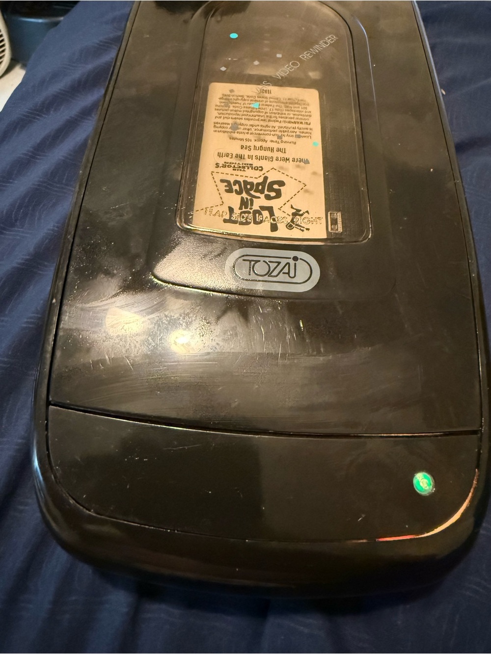 Tozaj VHS Model 520 Cassette Video Tape Rewinder Black Tested Working Vintage